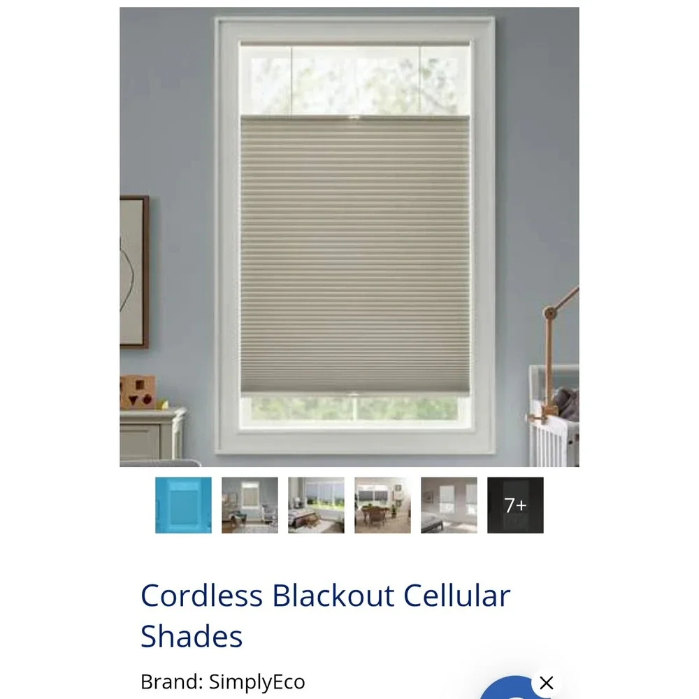 SimplyEco Cordless Blackout Cellular Shades Alabaster 46x57 Set of 2 NEW